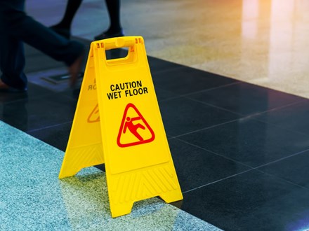 Caution wet floor.
