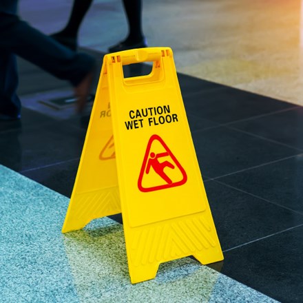 Caution wet floor.