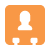 Orange icon of contact details in a rolodex