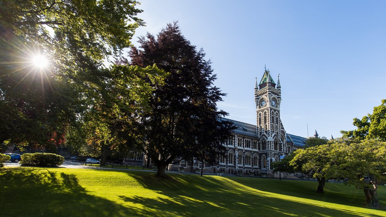 Exterior view of Otago University.