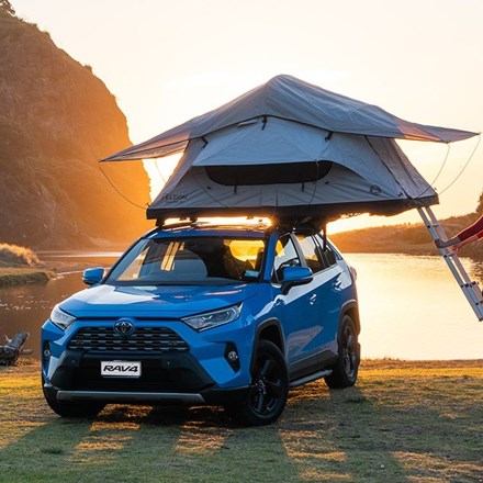 Camping with a Toyota.